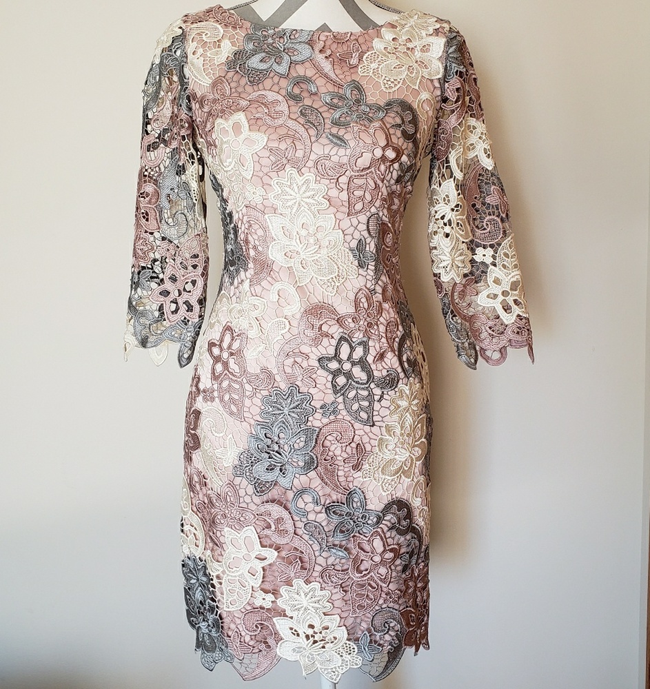 Eliza J lace sheath dress in pink